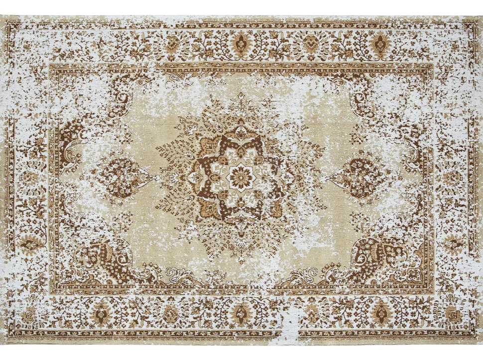 Teppich Beige 140 X 200 Cm Kurzflor Almus