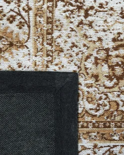 Teppich Beige 140 X 200 Cm Kurzflor Almus