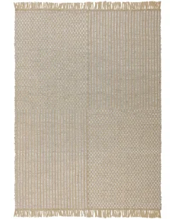 Teppich Beige 140 X 200 Cm Kurzflor Zweiseitig Adabag