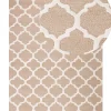 Teppich Beige 160 X 230 Cm Marokkanisches Muster Kurzflor Erbaa