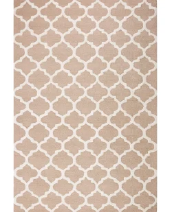 Teppich Beige 160 X 230 Cm Marokkanisches Muster Kurzflor Erbaa