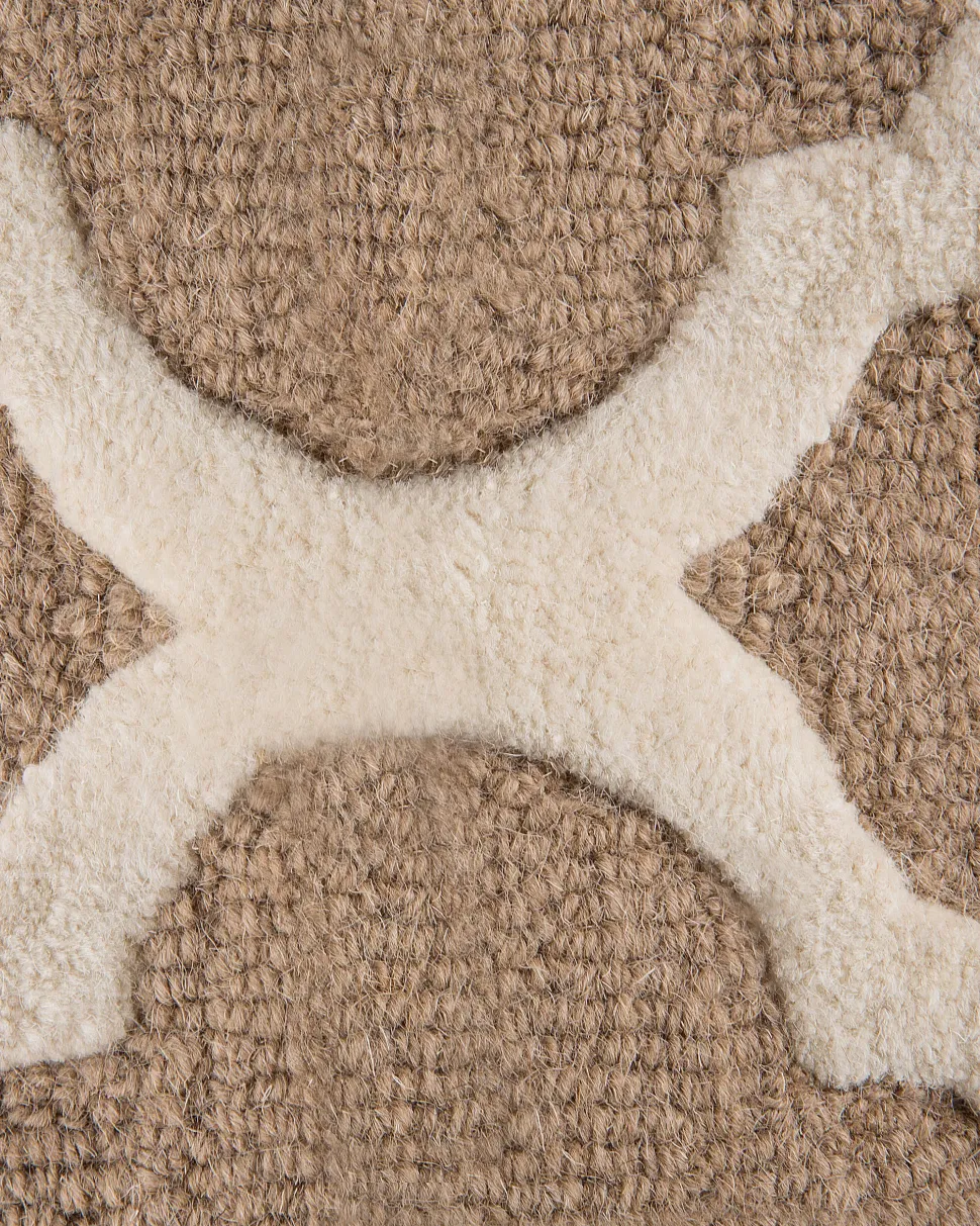 Teppich Beige 160 X 230 Cm Marokkanisches Muster Kurzflor Erbaa