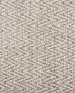 Teppich Beige 140 X 200 Cm Zickzack-Muster Kurzflor Zweiseitig Afrin