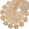 Teppich Beige Jute O 120 Cm Birecik