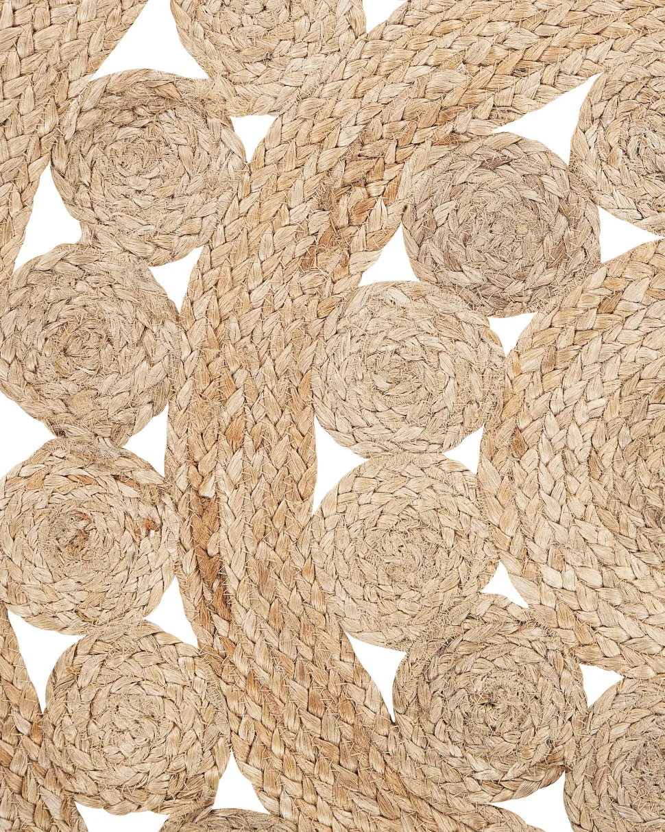 Teppich Beige Jute O 120 Cm Birecik