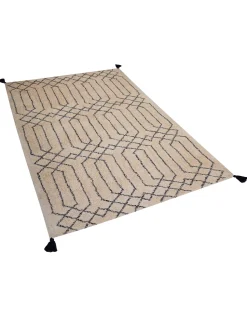 Teppich Beige/Schwarz 160 X 230 Cm Shaggy Maltepe