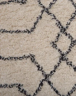 Teppich Beige/Schwarz 160 X 230 Cm Shaggy Maltepe