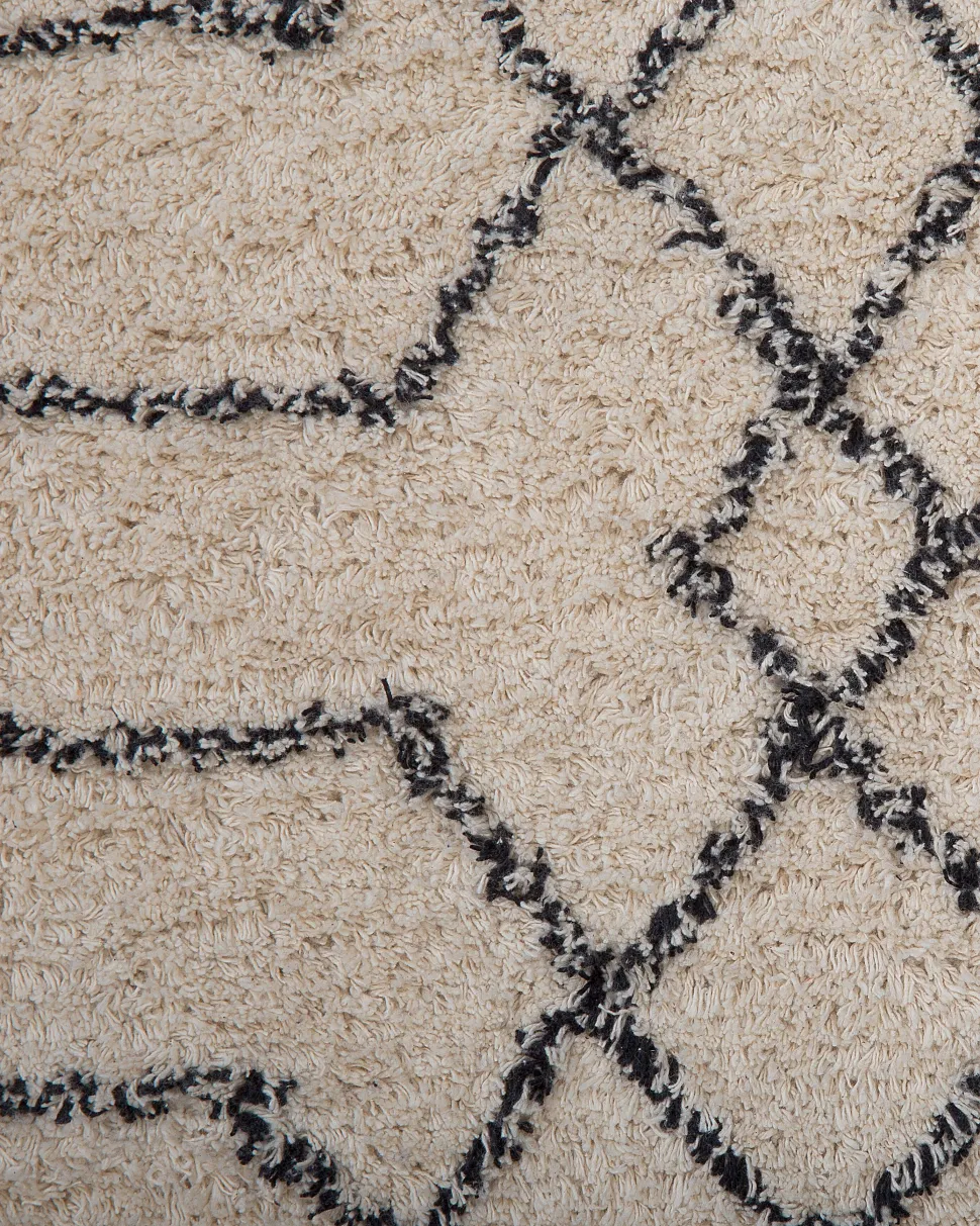 Teppich Beige/Schwarz 160 X 230 Cm Shaggy Maltepe