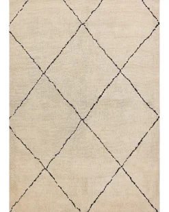Teppich Beige/Schwarz 160 X 230 Cm Shaggy Mutki