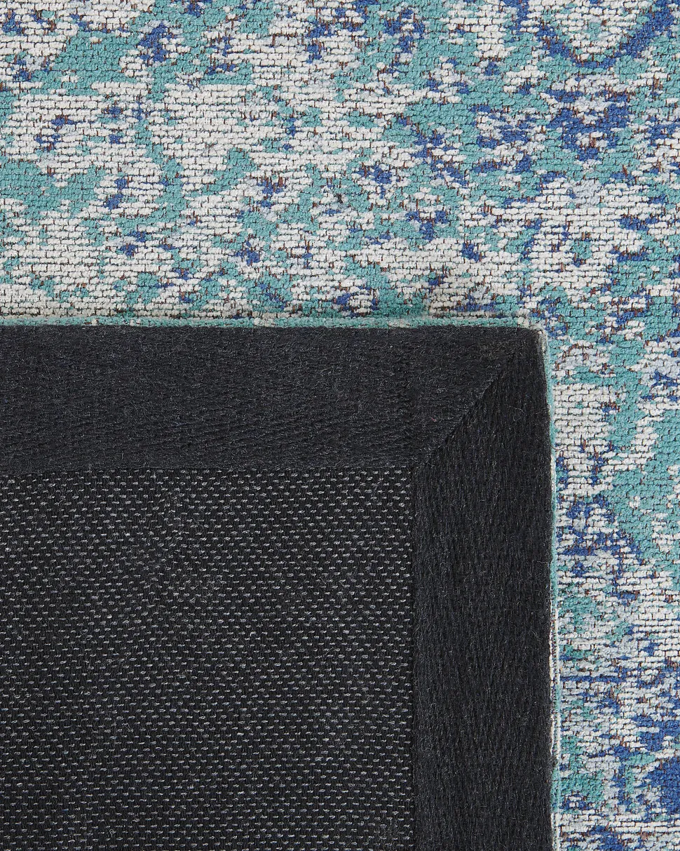 Teppich Blau 160 X 230 Cm Kurzflor Almus