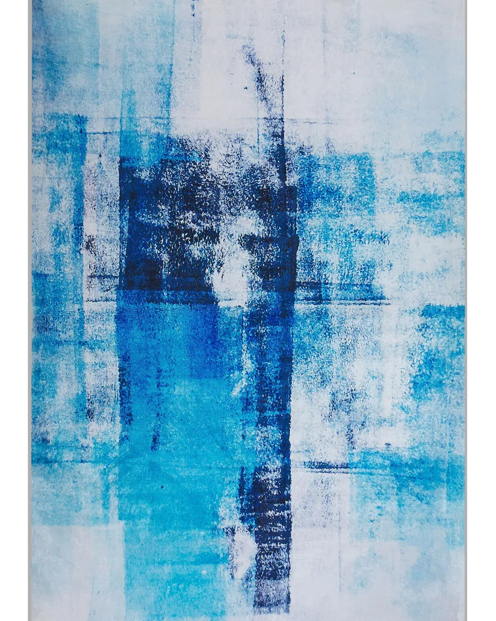 Teppich Blau 160 X 230 Cm Kurzflor Trabzon