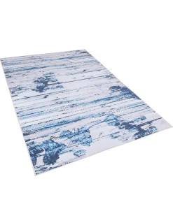 Teppich Blau 160 X 230 Cm Kurzflor Burdur