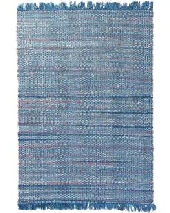 Teppich Blau 140 X 200 Cm Kurzflor Besni