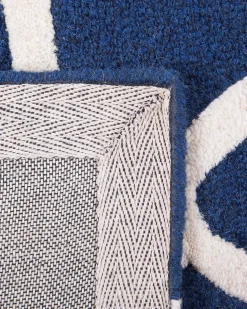 Teppich Blau 160 X 230 Cm Marokkanisches Muster Kurzflor Silvan