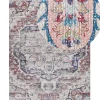 Teppich Blumenmuster Mehrfarbig Mit Fransen 150 X 230 Cm Kurzflor Kelkit