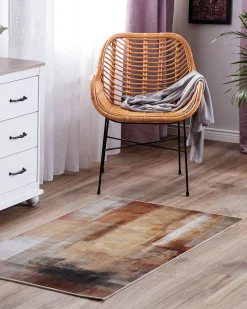 Teppich Braun 80 X 150 Cm Kurzflor Trabzon
