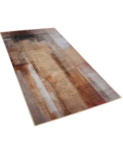 Teppich Braun 80 X 150 Cm Kurzflor Trabzon