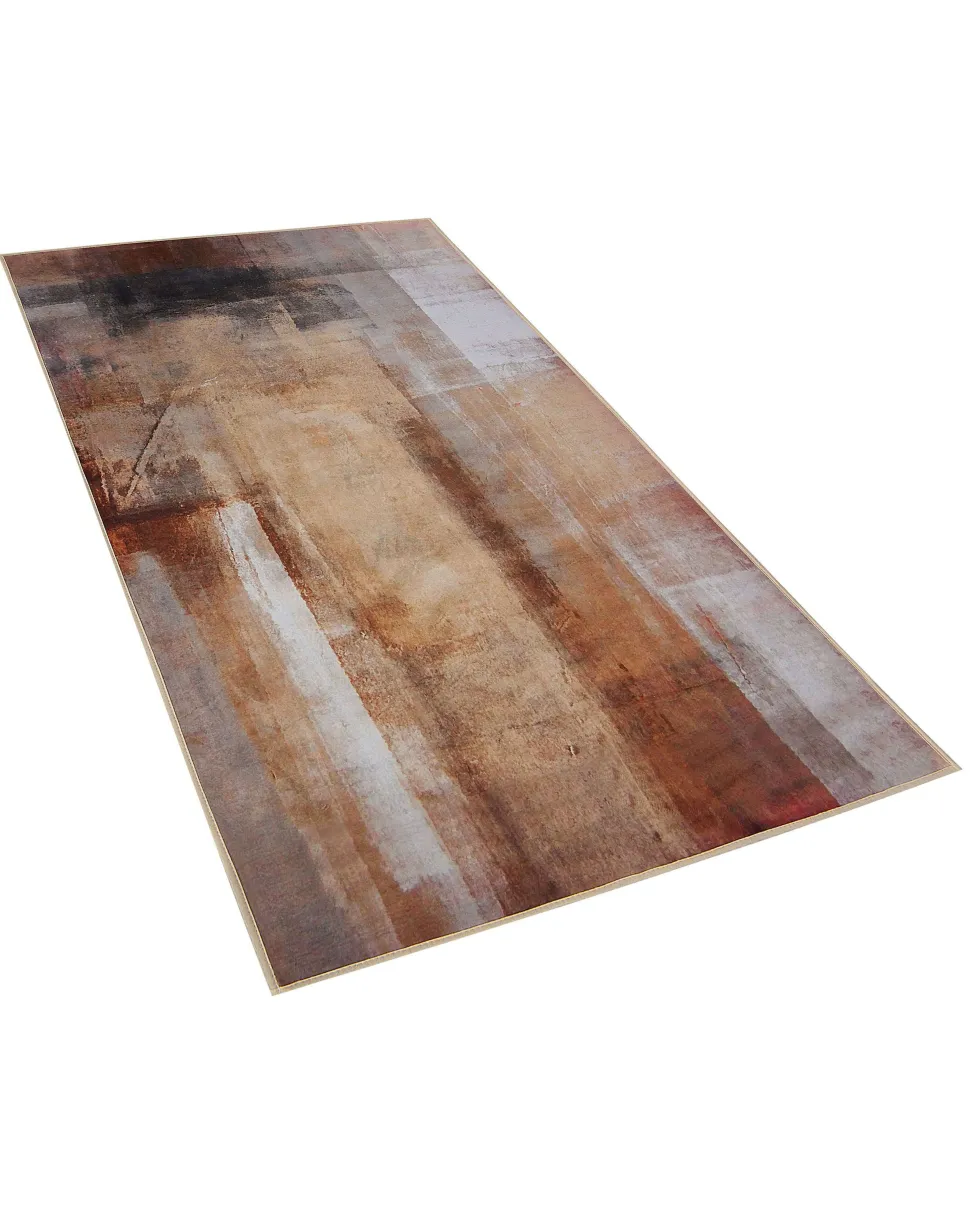 Teppich Braun 80 X 150 Cm Kurzflor Trabzon