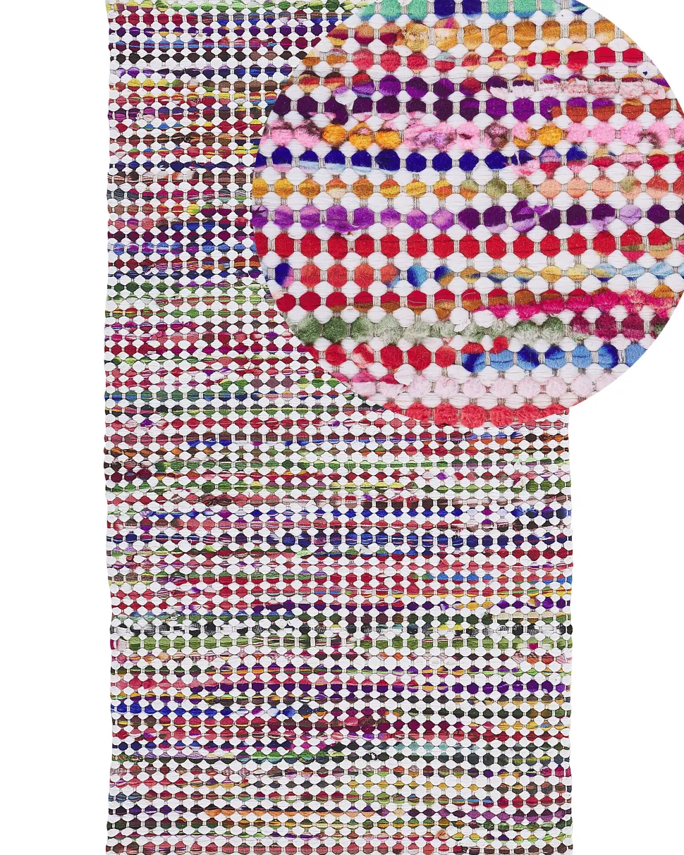 Teppich Bunt 80 X 150 Cm Abstraktes Muster Kurzflor Belen