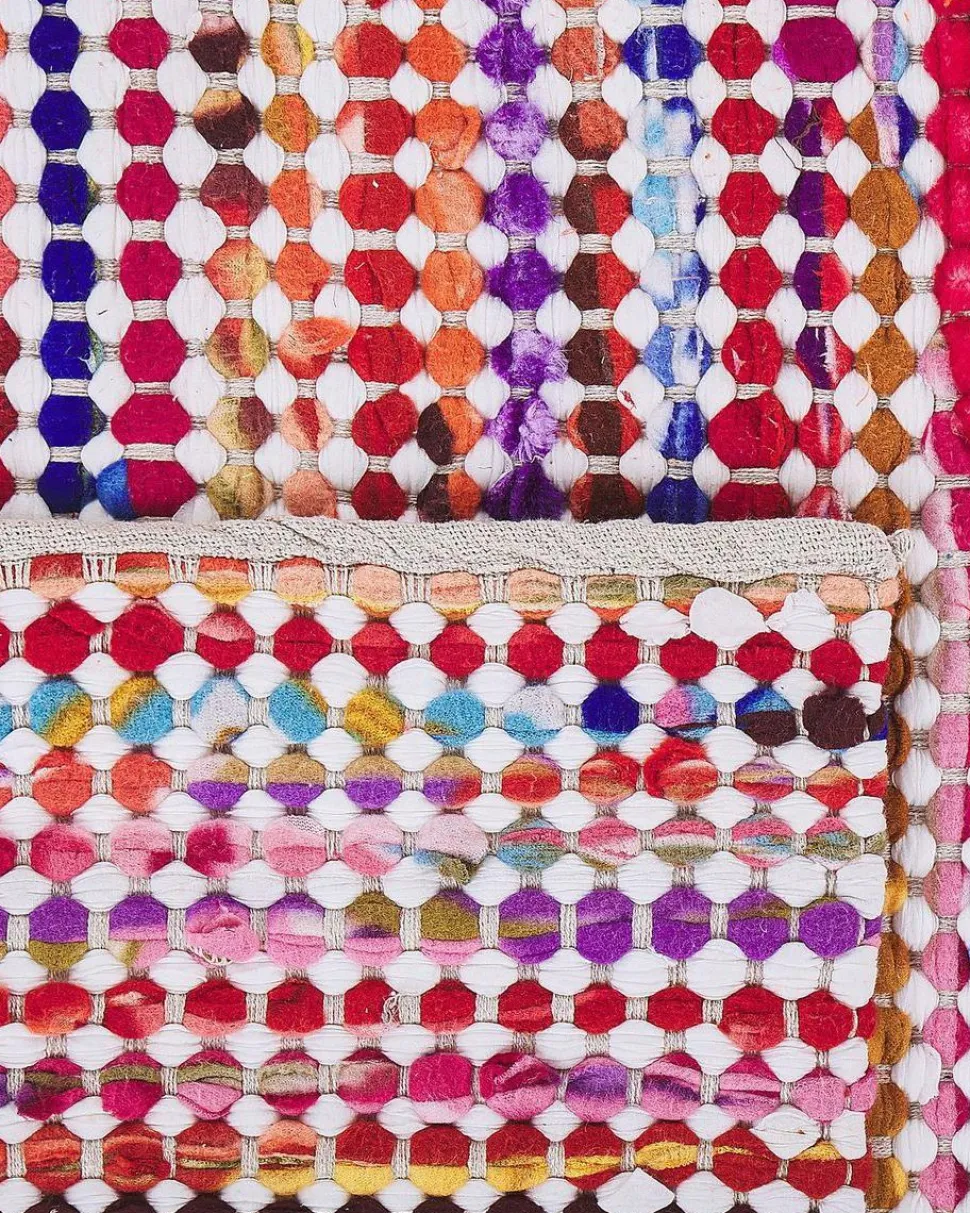 Teppich Bunt 80 X 150 Cm Abstraktes Muster Kurzflor Belen