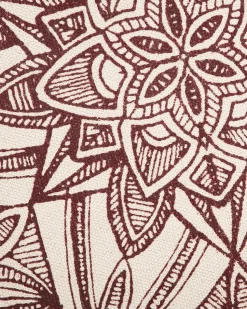 Teppich Creme/Rot O 120 Cm Mandala-Muster Oltu