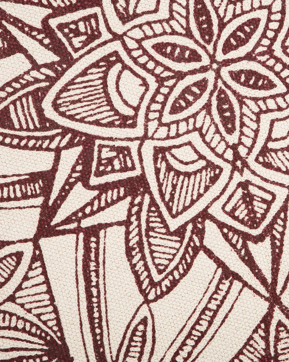 Teppich Creme/Rot O 120 Cm Mandala-Muster Oltu