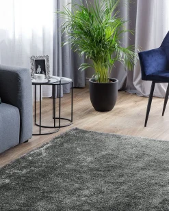 Teppich Dunkelgrau 160 X 230 Cm Shaggy Demre