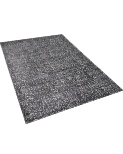 Teppich Dunkelgrau-Silber 160 X 230 Cm Abstraktes Muster Esel