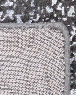 Teppich Dunkelgrau-Silber 160 X 230 Cm Abstraktes Muster Esel