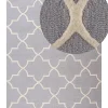 Teppich Grau 160 X 230 Cm Marokkanisches Muster Kurzflor Silvan