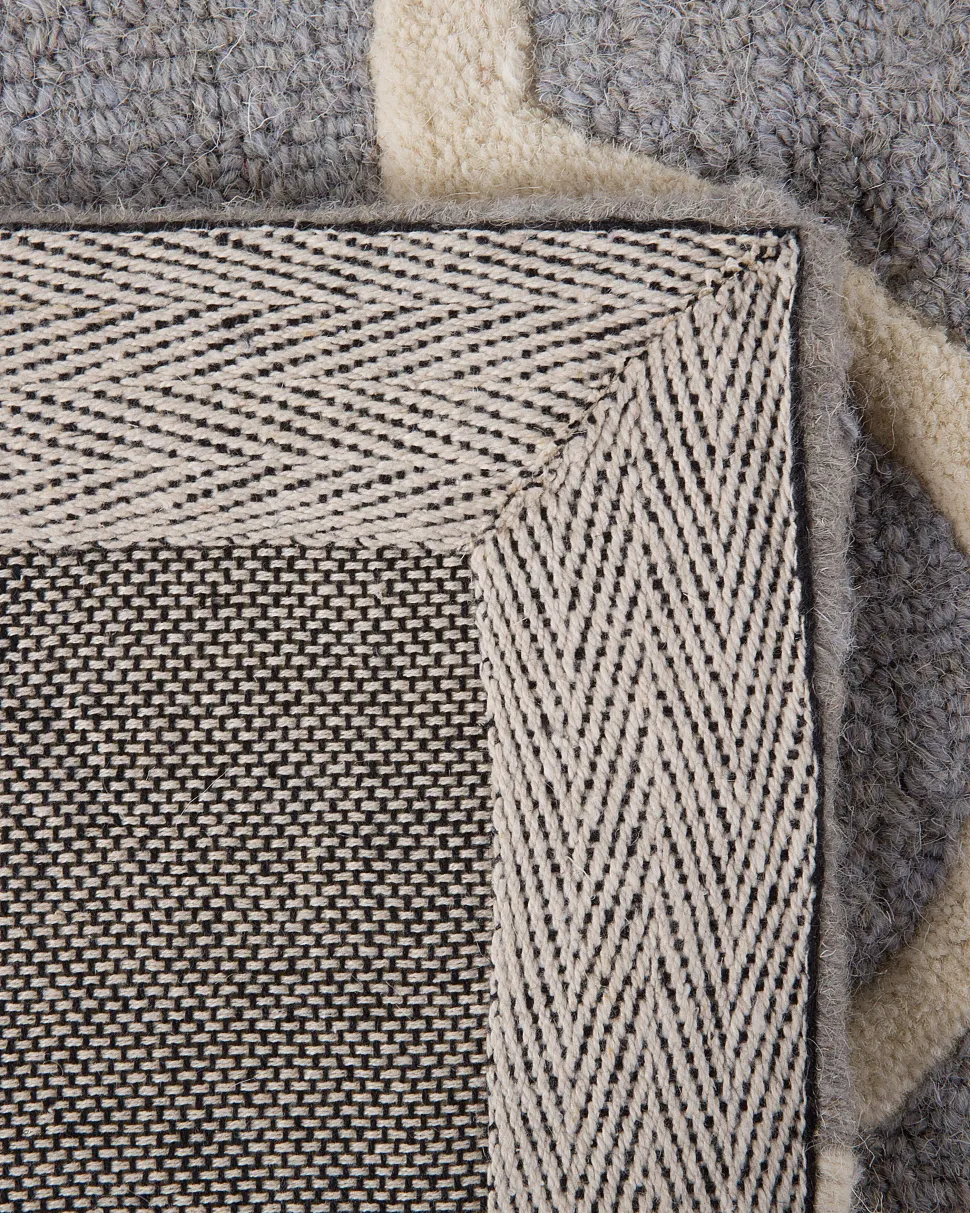 Teppich Grau 160 X 230 Cm Marokkanisches Muster Kurzflor Silvan