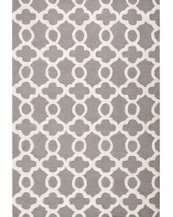Teppich Grau 160 X 230 Cm Marokkanisches Muster Kurzflor Zile