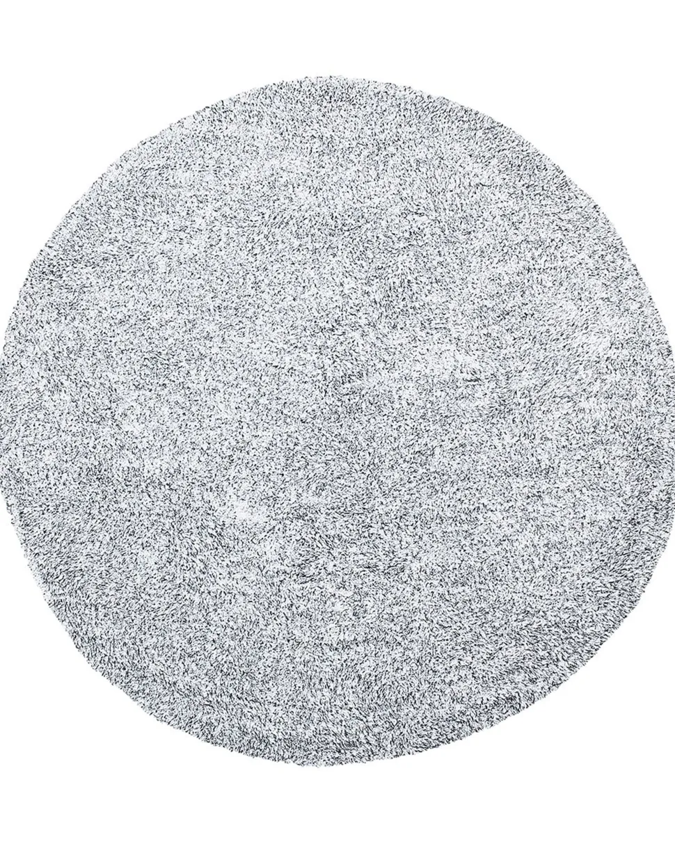 Teppich Grau Meliert 140 Cm Shaggy Demre