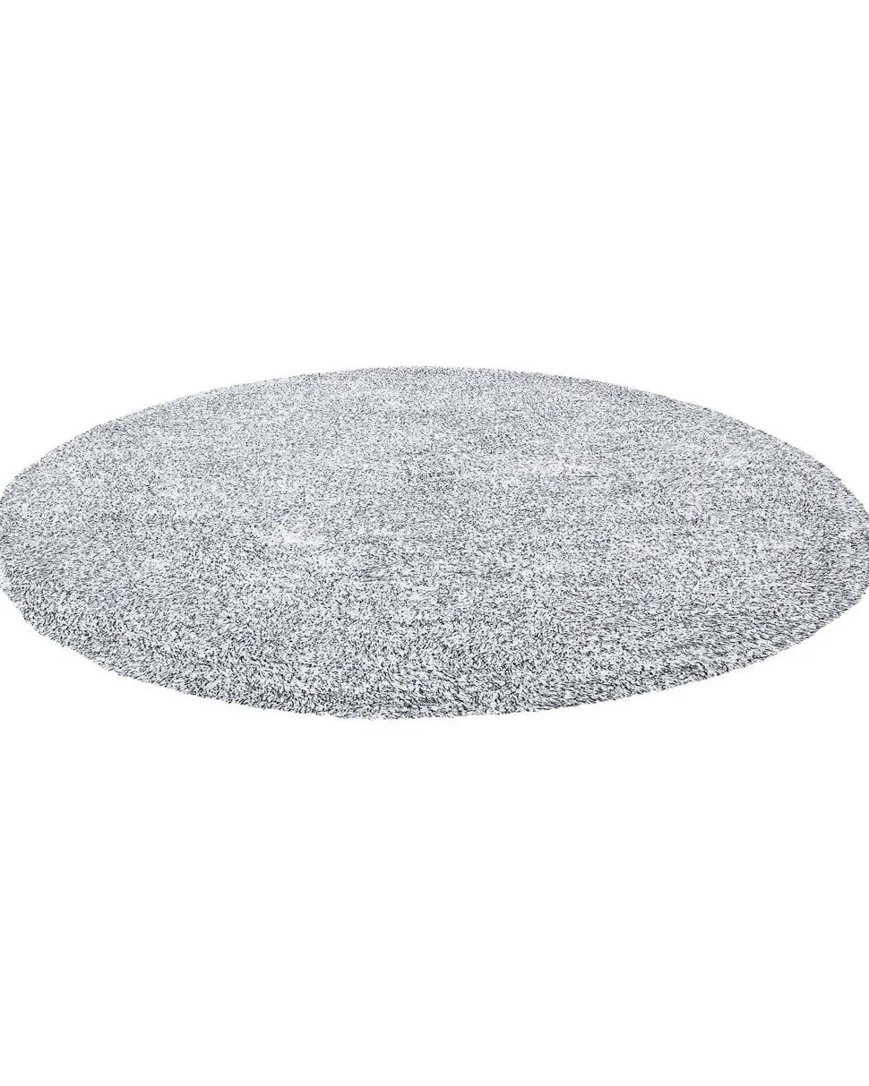 Teppich Grau Meliert 140 Cm Shaggy Demre