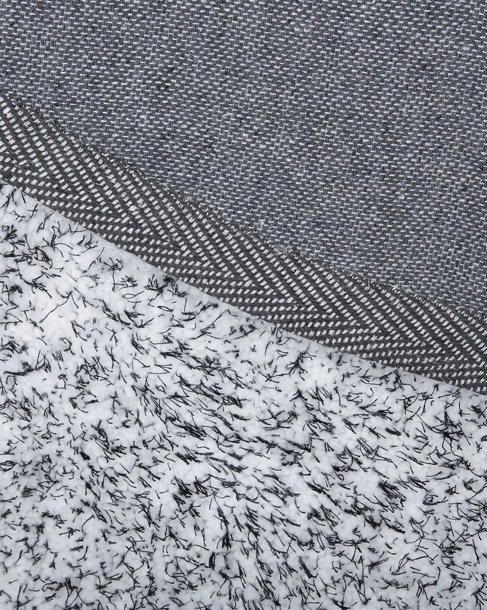 Teppich Grau Meliert 140 Cm Shaggy Demre