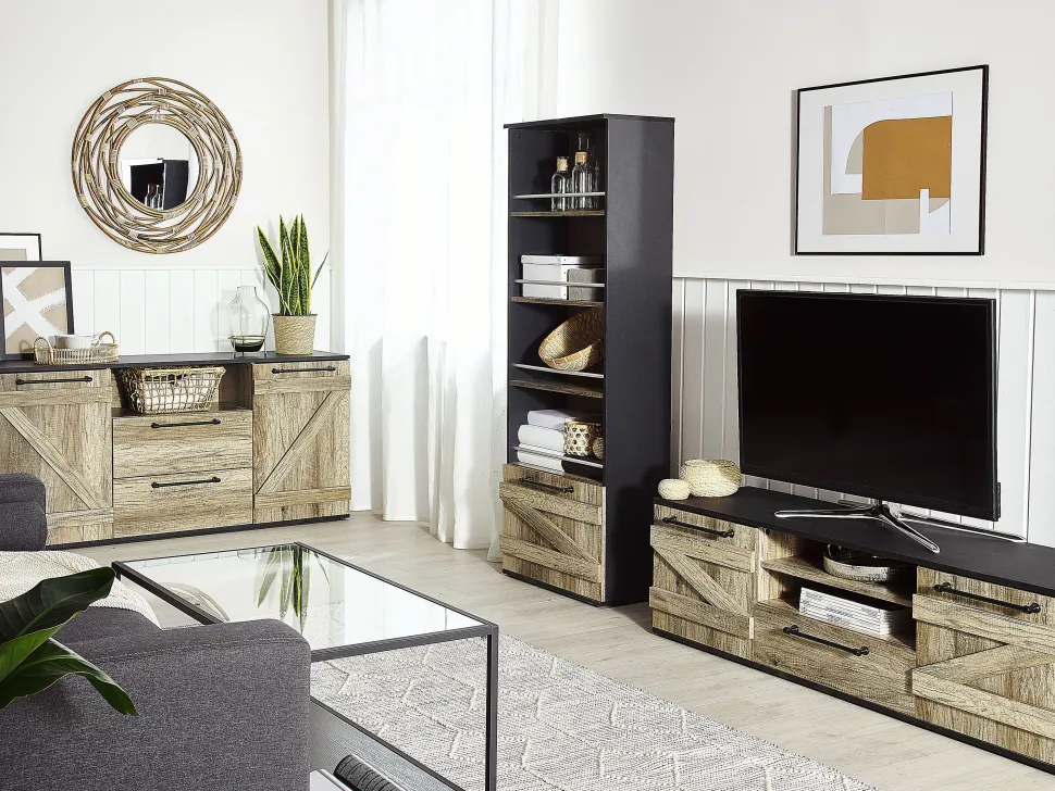 Teppich Grau-Beige 160 X 230 Cm Kurzflor Edremit
