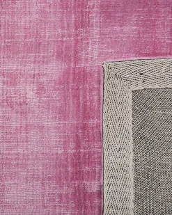 Teppich Grau-Rosa 160 X 230 Cm Kurzflor Ercis