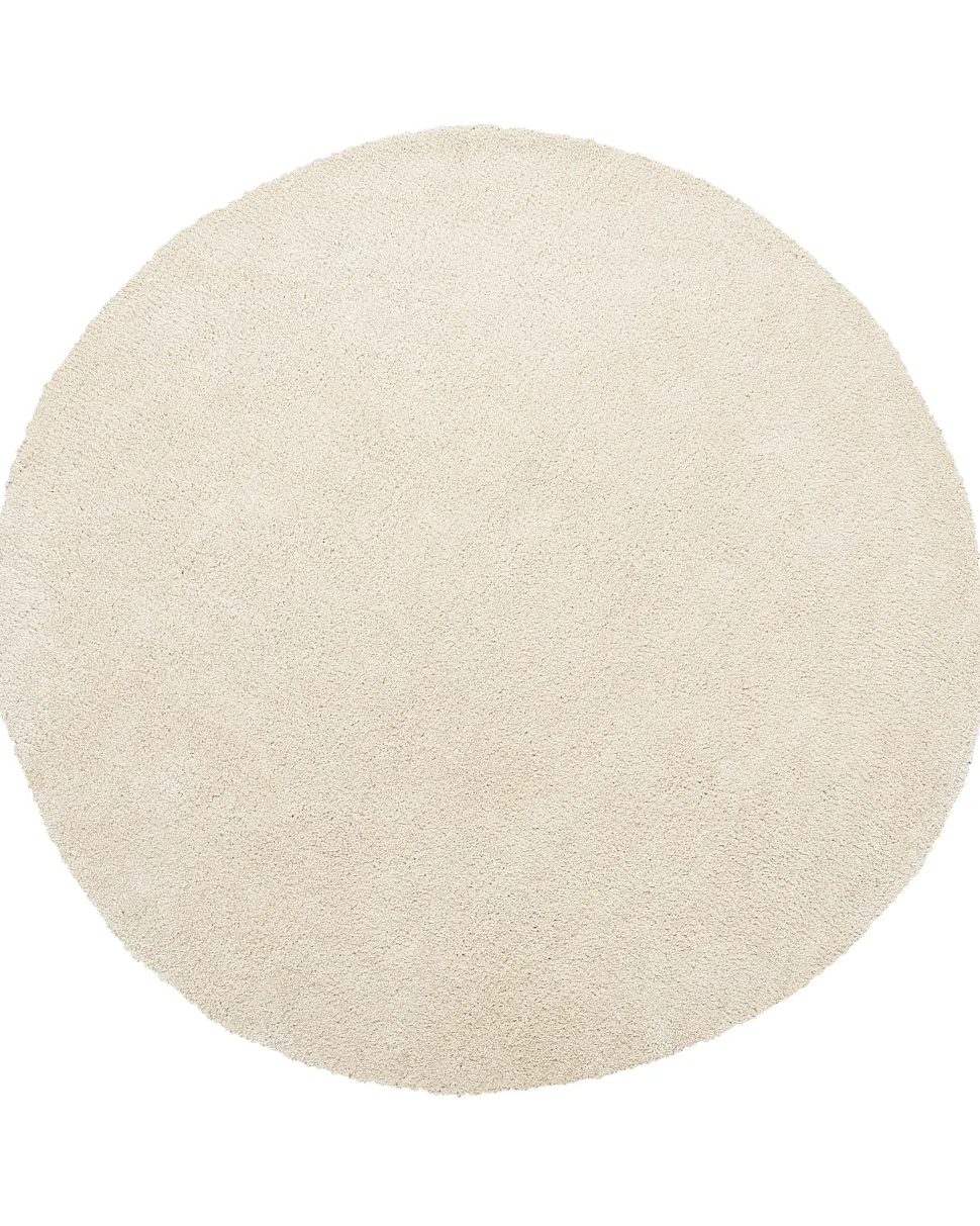 Teppich Hellbeige 140 Cm Shaggy Demre