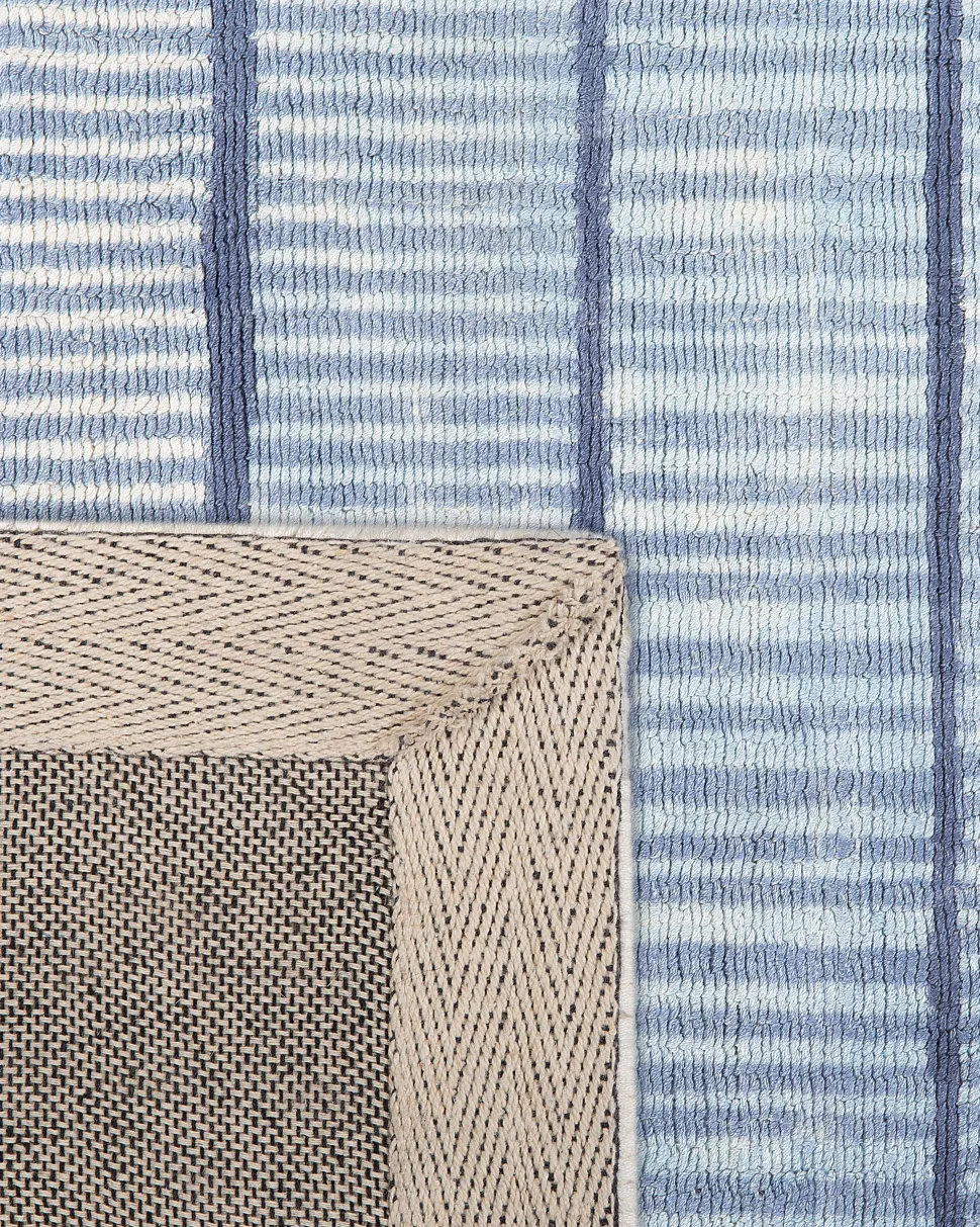 Teppich Hellblau 160 X 230 Cm Kurzflor Yardere