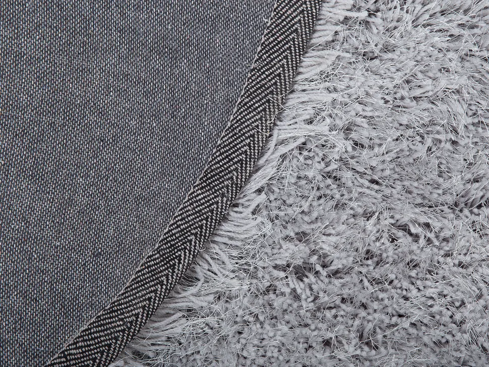 Teppich Hellgrau 140 Cm Shaggy Cide