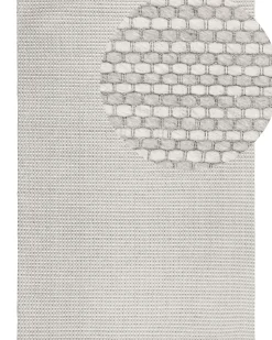 Teppich Hellgrau 160 X 230 Cm Kurzflor Kilis