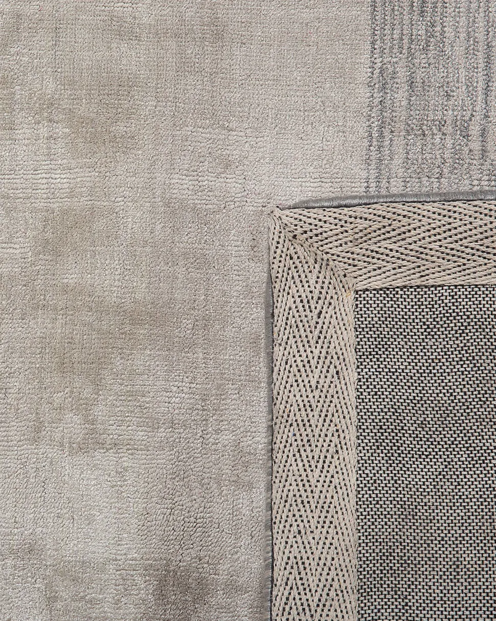 Teppich Hellgrau-Dunkelgrau 160 X 230 Cm Kurzflor Ercis