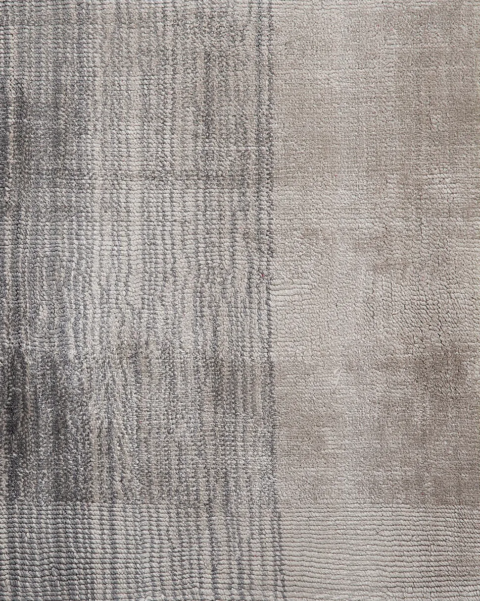 Teppich Hellgrau-Dunkelgrau 160 X 230 Cm Kurzflor Ercis