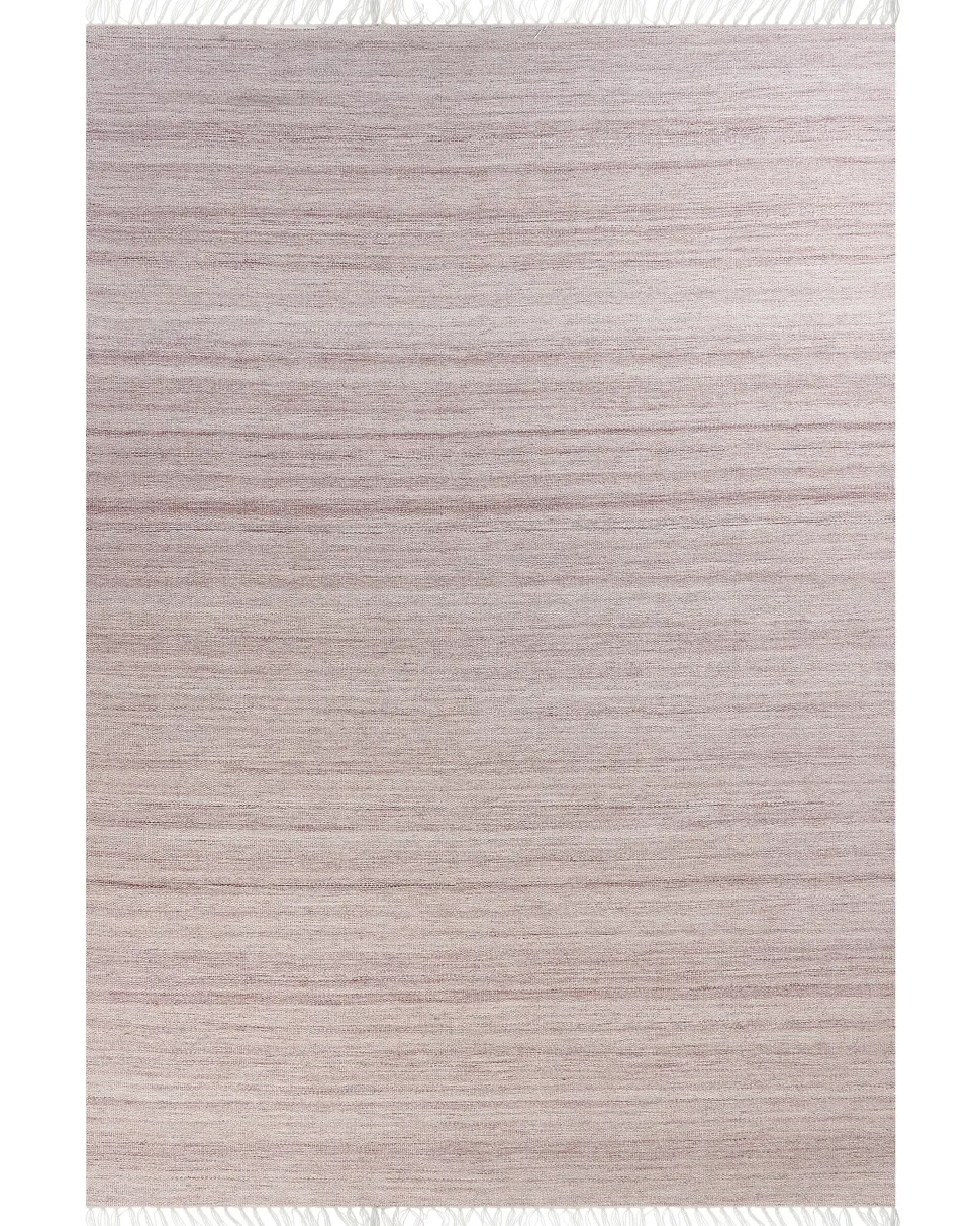 Teppich Hellrot 160 X 230 Cm Kurzflor Malhia