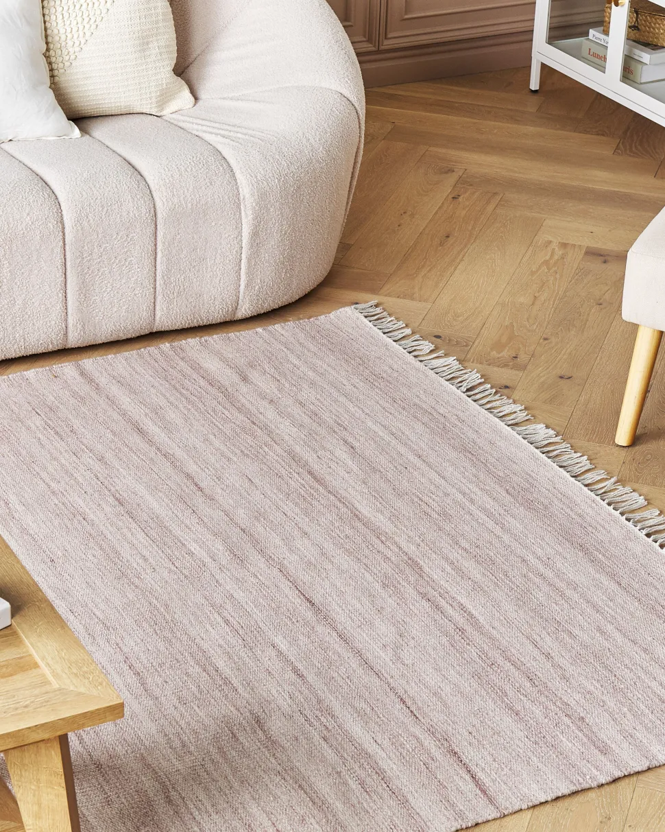 Teppich Hellrot 160 X 230 Cm Kurzflor Malhia