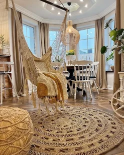 Teppich Jute Beige 140 Cm Kerer