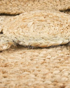 Teppich Jute Beige 120 Cm Kurzflor Zweiseitig Golgen