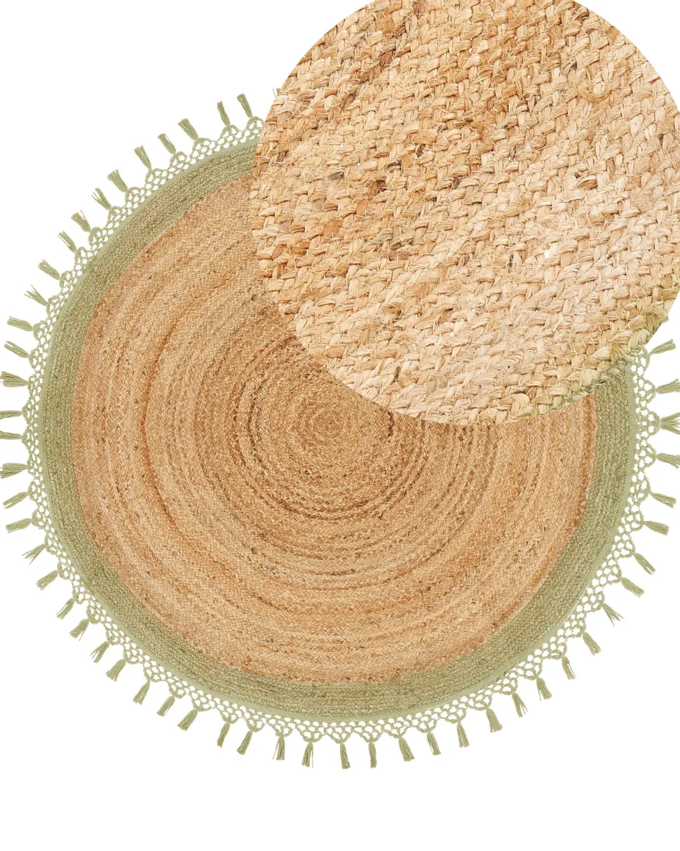 Teppich Jute Beige / Grun 140 Cm Marts
