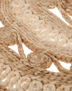 Teppich Jute Beige / Schwarz 140 Cm Kurzflor Goyne