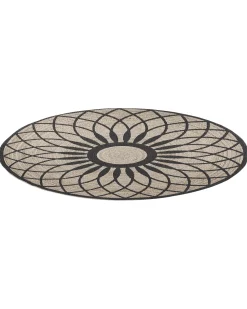 Teppich Jute Beige / Schwarz 140 Cm Kurzflor Kullar